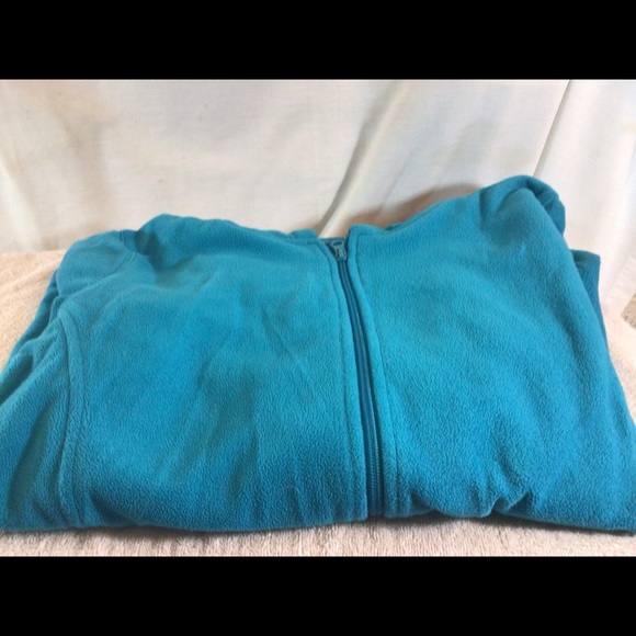 Cute Woman’s Sz Lg LOUNGE By MAURICES Teal, Long Slv, Full Zip Fleece Jacket - Picture 7 of 10